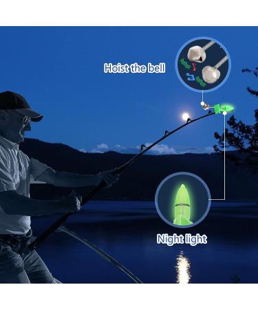 LIUMAYAS 55PCS Fishing Bells LED Night Fishing Rod Bait Alarm Bell | Dual Ring Bells for Bite Alert at Night - Buy Online on SooperMarket.com