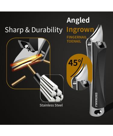 Buy Ingrown Nail Clippers - Stainless Steel Toe & Fingernail Clippers for Seniors Men & Women | Curved Blade Design for Easy Use - Buy Online on SooperMarket.com