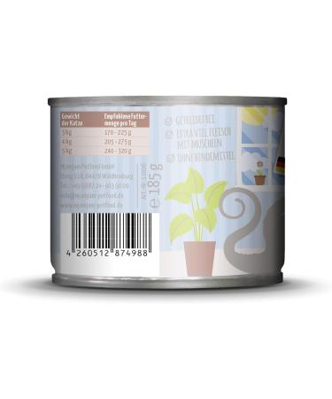 Mjamjam Premium Cat Wet Food - Blanched Turkey & Mussels Sauce | Grain Free | 6 x 185g Pack - Buy Online on SooperMarket.com