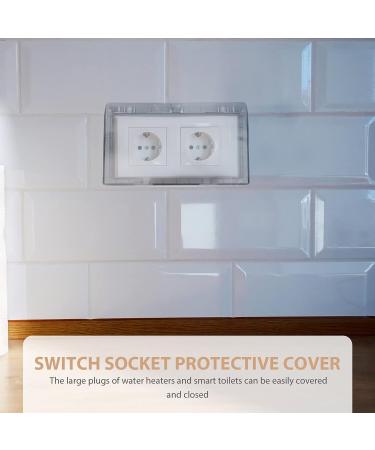 FOMIYES Wall Switch Guard Outlet Cover Baby Proofing: Box Clear Cover Electrical Socket Guard Baby Safety Kitchen Bathroom Shower Guard Easy To Install For Home Kitchen Black 2pcs Led Outlet Cover - Buy Online on SooperMarket.com