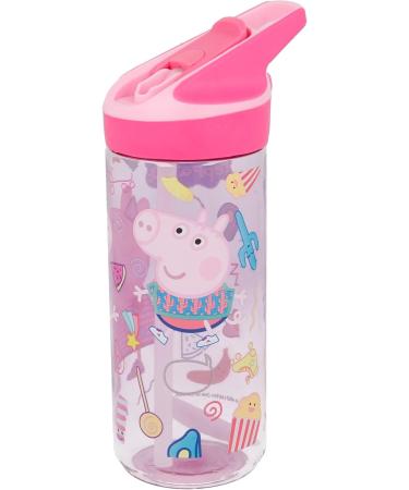 Peppa Pig Reusable Tritan Water Bottle for Kids | BPA-Free Anti-Drip Silicone Straw Easy Push Button | 620 ml Capacity - Buy Online on SooperMarket.com