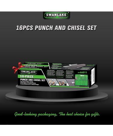SWANLAKE 16pcs Punch and Chisel Set: Taper, Cold Chisels, Pin, Center Punch - Buy Online on SooperMarket.com
