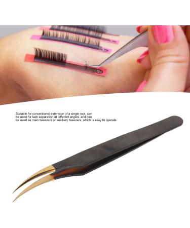 Shop Eyeline Extension Tweezers - Luxury Gold Precise & Safe Stainless Steel Salon Tools - Buy Online on SooperMarket.com