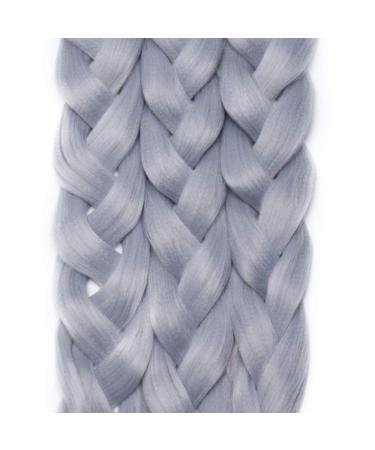 Tess Braids Extensions Art Hair Crochet Jumbo Braids | Synthetic Braiding Hair 165g 41 (100cm) - Silver Gray 104cm | International Shipping Available - Buy Online on SooperMarket.com