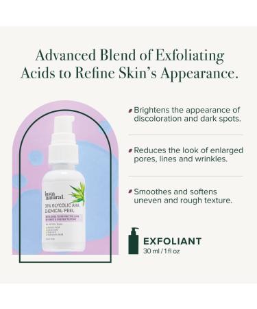 Glycolic Acid 30% AHA Chemical Peel for Face - Professional Dark Spot & Scar Treatment - 1 oz - Buy Online on SooperMarket.com