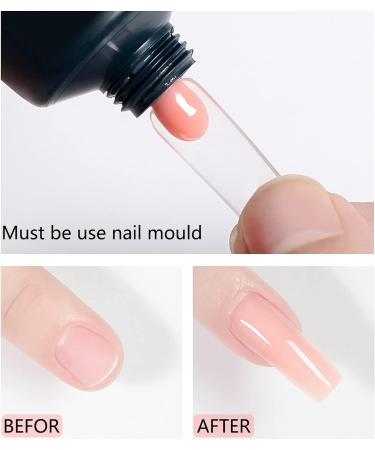 Nude Pink Poly Gel Nail Builder 30ml - Clear Polygel for Nail Extensions & French Manicures - Beginner-Friendly Nail Enhancement for Women - Buy Online on SooperMarket.com