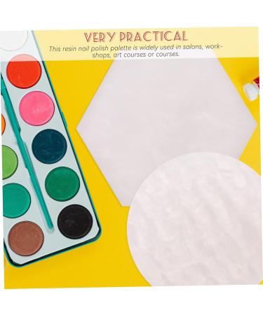 2pcs Resin Nail Display Palette - Manicure Mixing Tray for Nail Art | Colorful Nail Salon Props - Buy Online on SooperMarket.com