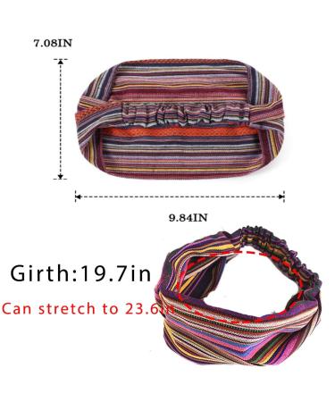 CAKURE Boho Wide Headbands African Head Wraps for Women and Girls - Pack of 3 (Set1) - Buy Online on SooperMarket.com