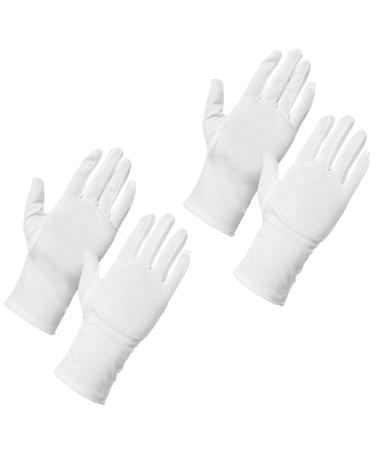 AMOS Dermatological Moisturising Cotton Gloves Dry Skin Hands Eczema Cream Absorption Spa Sleep Beauty Gloves (2 Pairs)
