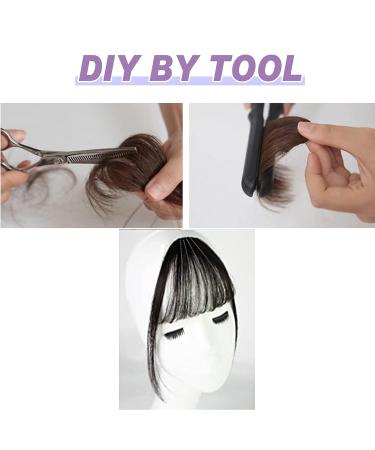 Black Clip in Bangs Hairpiece for Women - Wispy Air Bangs Extension for Daily Wear - Buy Online on SooperMarket.com