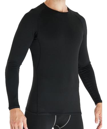 Men's Long Sleeve Compression Shirts 4 Pack - Athletic Base Layer for Cold Weather Workout - Black, Large - Buy Online on SooperMarket.com