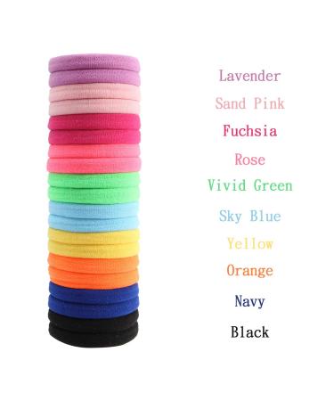 Seamless Hair Band Small Hair Ties - No Wrinkle Damage Ponytail Holders (4cm 10 Mixed Colors Set) - Perfect for Babies - Buy Online on SooperMarket.com