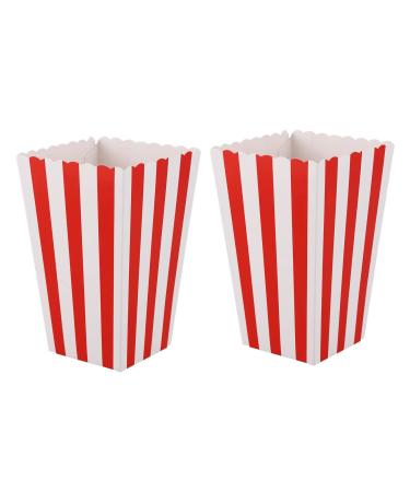 Evarbuild 24 Cinema Treat Party Small Popcorn Bags Boxes Red