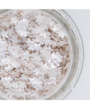 Edible Silver Star Glitter Sprinkles - Vegan Fancy Decorations for Cookies, Cakes & Drinks - Buy Online on SooperMarket.com