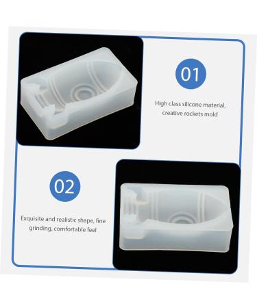 IMIKEYA Soap 2pcs Silicone Mold Decorate Silica Gel Household Shot Molds 5.2X3X1.5CM White - Buy Online on SooperMarket.com