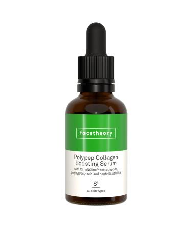 facetheory PolyPep Collagen Boosting Serum S8 - Centella Asiatica Based Face Serum Retinol-Free Face Lift Collagen Peptide Serum Vegan and Cruelty-Free Made in the UK | 30ml