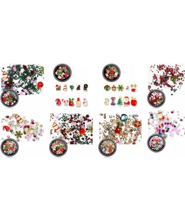 Brensty Nail Colorful Nail Christmas Rhinestone Series 3D Manicure Nail Art Decor DIY Studs Pearl Jewelry SD-04 - Buy Online on SooperMarket.com
