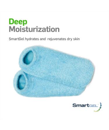 NatraCure Moisturizing Gel Socks - Hydrates Dry Feet, Heels, Calluses, Cuticles - Aqua - Buy Online on SooperMarket.com