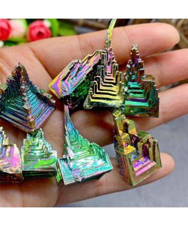 Home 1pcs Natural Bismuth Tower Metal Pyramid Stones Gemstone Reiki Stone Collection Home Decor Crystals Full of Texture (Size : 10-20g) - Buy Online on SooperMarket.com