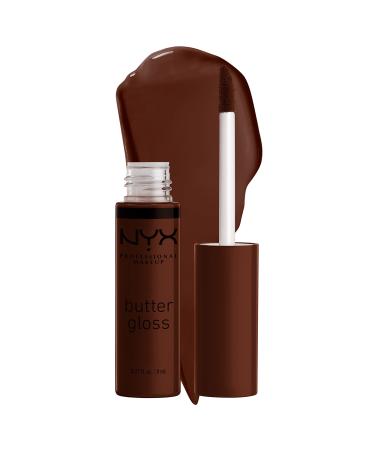 NYX PROFESSIONAL MAKEUP Butter Gloss Brown Sugar  Non-Sticky Lip Gloss - Lava Cake (Rich Brown) 53 Lava Cake 0.27 Fl Oz (Pack of 1)