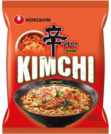 Nong Shim Kimchi Ramyun Instant Noodle Soup Halal 120g (Pack of 40) Include Free CNMART Chopsticks - Buy Online on SooperMarket.com