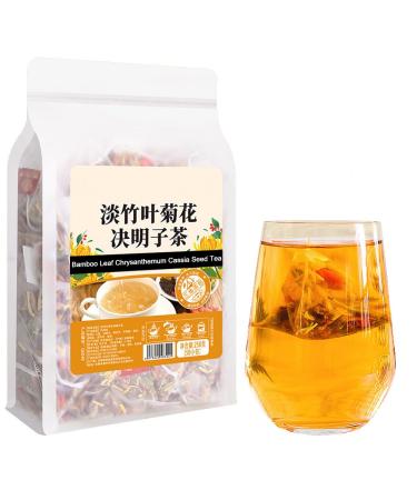 Plant Gift Bamboo Leaf Chrysanthemum Cassia Seed Tea Bag 8.81oz (5g*50bags) Osmanthus Chinese Pure Natural Health Care Mixed Tea Combination of Floral Tea 250g 1UK-GE049