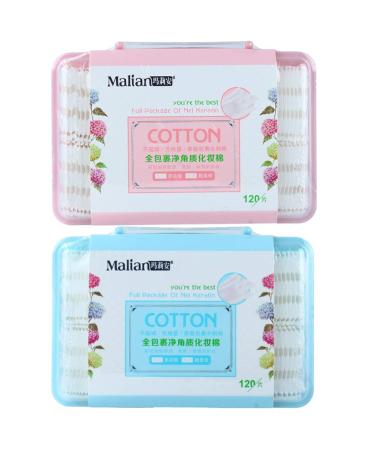 2 Boxes Face Cleansing Wipes Face Wipes Makeup Remover Pads Facial Puff Double Sided