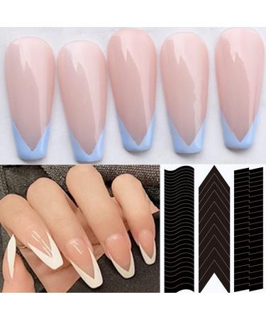 French Manicure Nail Stickers - 6 Sheets French Tip Nail Guides for DIY Nail Art - Buy Online on SooperMarket.com