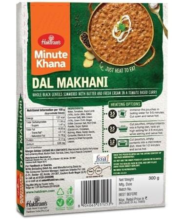 Haldiram's Dal Makhani Ready Meal - 300g (Pack of 2) | Authentic Indian Comfort Food at Your Fingertips | Ready-to-Eat | No Preservatives - Buy Online on SooperMarket.com