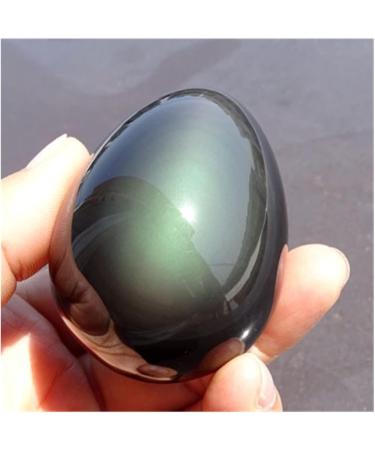 Crystal 1pc Natural Rainbow Obsidian cat Eye Stones Shape Quartz Crystal Ornament 45-50mm - Buy Online on SooperMarket.com