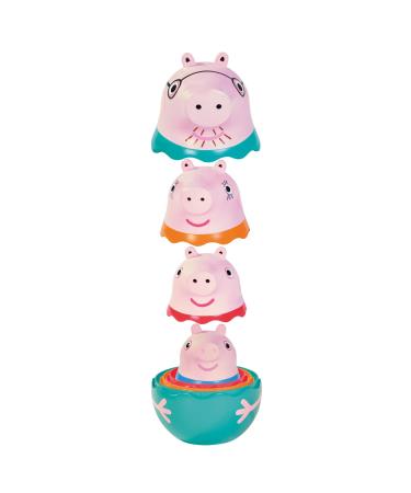 Toomies E73526 Tomy Family-Nesting Daddy Mummy & Peppa Pig George Rattle 18+ Months-Pouring Baby Bath Paddling Swimming Pool Easy Clean Sand Pit & Garden Toys Green Peppa's Nesting Family