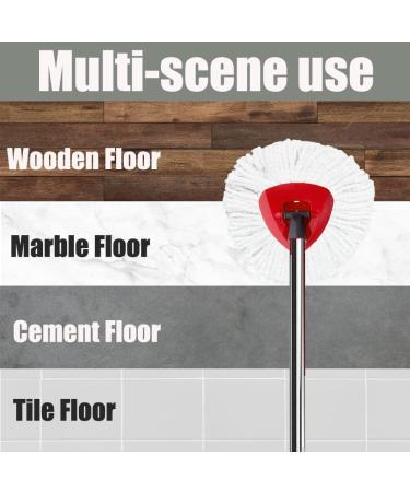 ANREKEYH Spin Mop Set with 2 Refills and Handle Replacement - White (1 Tank System) - Buy Online on SooperMarket.com