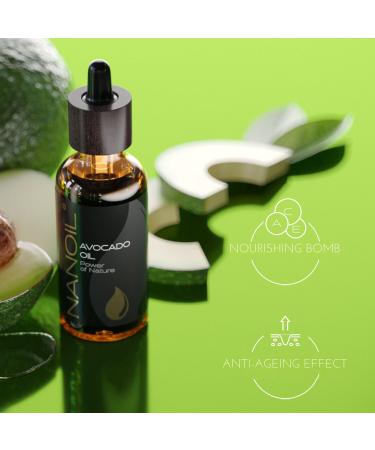 Organic Cold-Pressed Avocado Oil 50ml - Unrefined for Face Body & Hair Care | Vitamin Boost & Rejuvenation - Buy Online on SooperMarket.com