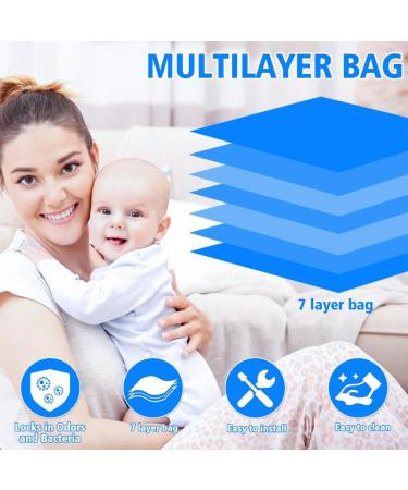 Buy Editbar Pack of 9 Nappy Bin Refill Film Compatible Foil Rings for Nappy Buckets & Littycat Katzenstreu | International Shipping Available - Buy Online on SooperMarket.com