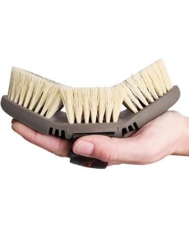 Animalon Careflex Root Brush - Natural Horse Brush with Hard Bristles Ergonomic Design Flexible Cardboard & Velcro Fastener - Premium Quality Care for Your Horse - Buy Online on SooperMarket.com