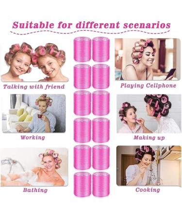 24PCS Super Jumbo Hair Rollers Self Grip Hair curlers With clipHair Curlers Sets No heating Jumbo Curler 12PCS and 12PCS sSainless Steel Duck Beak Clips for Long Medium Short Thick Thin Hair - Buy Online on SooperMarket.com
