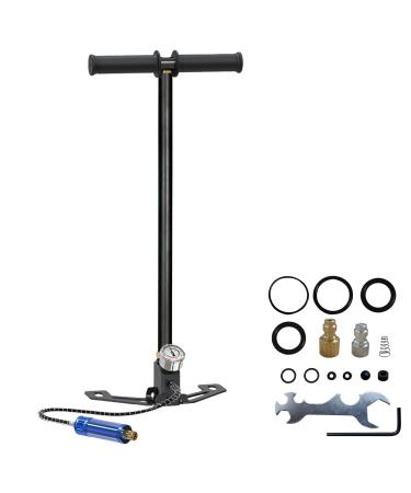 THAISTONE PCP Air Pump 3 Stage PCP Hand Pump 4500 psi CE Certified PCP Airgun Pump PCP Air Rifle Pump High Pressure Air Pump for Filling Air Rifles, Scuba Tank, Paintball, Airgun Black