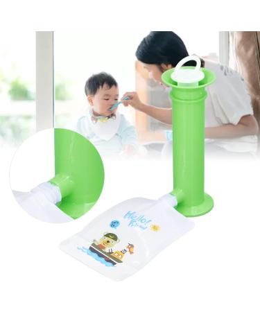 Squeeze Station Baby Food Pouch Maker with Reusable Pouches - Portable DIY Fruit Puree Filler for Infants and Toddlers - Green - Buy Online on SooperMarket.com