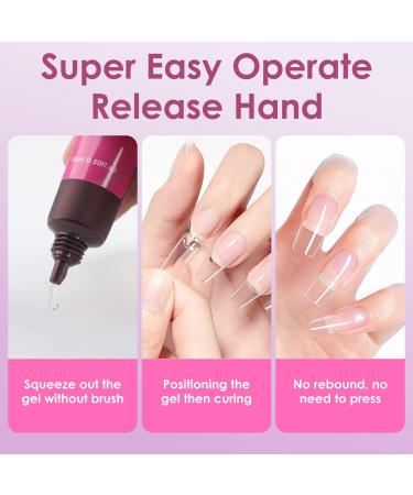 Nail Tips Glue Gel Pcs Melous Solid Gel Nail Glue for Acrylic Nail Tips Press on Nails Long Lasting U V Glue Gel for Nail Extension A0-2 Pcs Nail Tip Glue - Buy Online on SooperMarket.com