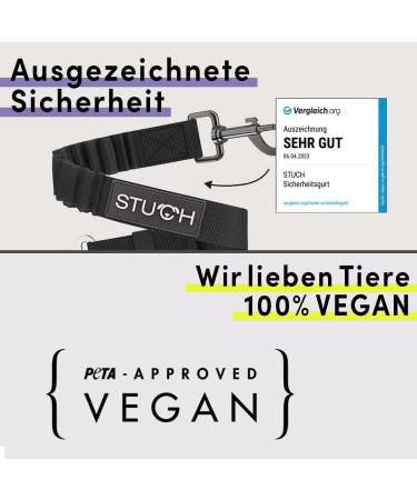 STUCH Universal Bungee Safety Belt for Dogs & Cats - Black | Secure Pet Travel for All Breeds & Car Types - Buy Online on SooperMarket.com