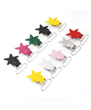 10 Pieces Pacifier Clips - Pentagram Strap Holder for Baby Boys & Girls | International Shipping Available - Buy Online on SooperMarket.com