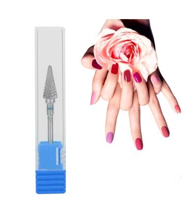 Nail Drill Bit Tungsten Steel Acrylic Gel Nail Art Nail Drill Cuticle Cleaning Bit Electric Pedicure Manicure Grinding Head for Manicure Pedicure Home Salon Use Nail Art Replacement Head Tool(Blue)