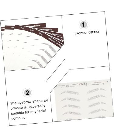 FOYTOKI 6pcs Eyebrow Stickers Brown Fake Eyebrows Makeup Eyebrow Transfer Black Eyebrow Water Transfer Paper 5.8X1X0.1CM Brown - Buy Online on SooperMarket.com