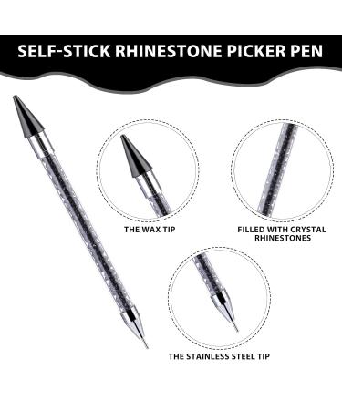 Strass Picker Tool & Dotting Tool - Double-Sided Rhinestone Applicator with Wax Head for Manicure - International Shipping - Buy Online on SooperMarket.com