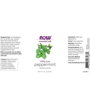 100% Pure & Natural Peppermint Oil - 4 oz. (Two Pack) | Premium Quality - Buy Online on SooperMarket.com