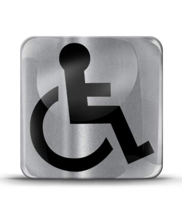 Biomar Labs 1 x 3D Waterproof 100% UV Protected Invalid Disabled Handicap Parking Permit Sign Wheelchair Car Automobile Motorcycle Windows Home Sticker KS 182