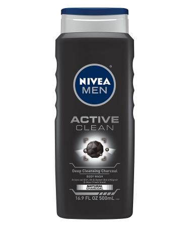NIVEA Men Active Clean Body Wash 16.9 Ounce Fresh 16.9 Ounce (Pack of 1)