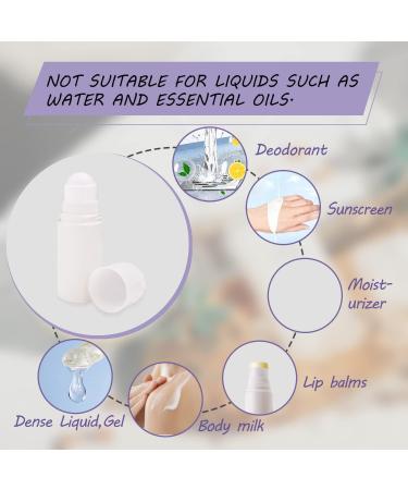 8 Packs Roll On Deodorant Bottles 1.7oz/50ml Empty Deodorant Containers Plastic Rollerball Bottles Refillable Roller Container For Homemade Natural Deodorant - Buy Online on SooperMarket.com