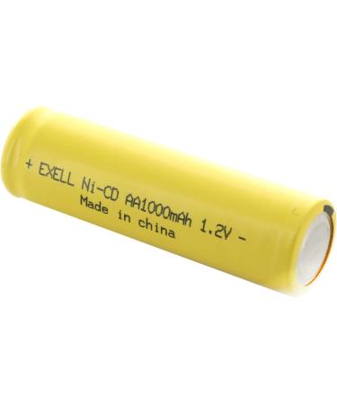 Buy Exell AA 1.2V 1000mAh NiCD Flat Top Rechargeable Battery | Ideal for Meters Radios Hybrid Cars & R/C Devices - International Shipping Available - Buy Online on SooperMarket.com