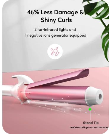 ORYNNE 1.25 Inch Curling Iron with Long Barrel for Loose Curls | Ionic Technology | Far-Infrared Heat | Ceramic Wand with Temp Control | Fast Heating, Automatic Shut Off | 60 Min Timer - Buy Online on SooperMarket.com